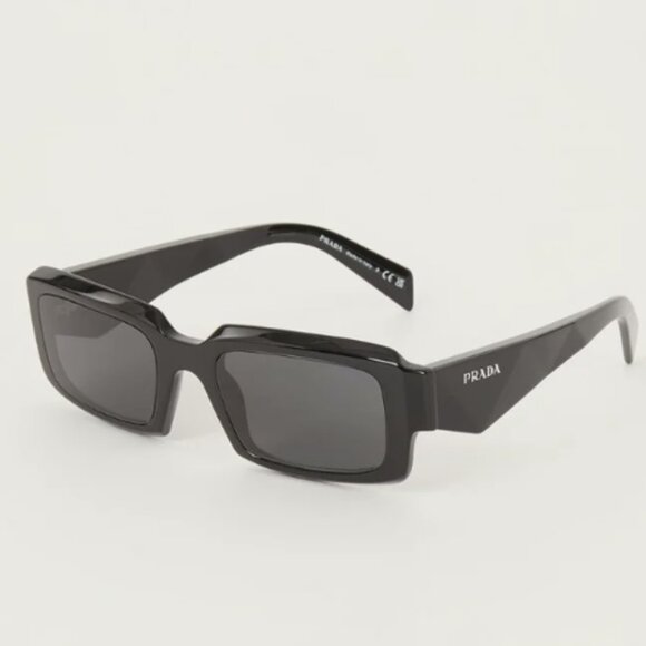 NEW PRADA SQUARE SUNGLASSES SPR 27Z 16K08Z BLACK PR 27ZS 16K08Z EYEWEAR - Picture 1 of 6